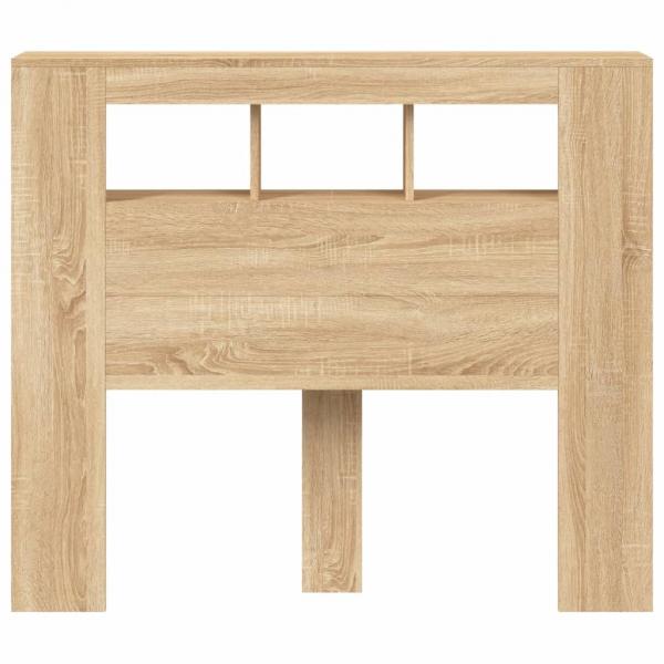 LED-Kopfteil Sonoma Eiche 120x18,5x103,5 cm Holzwerkstoff