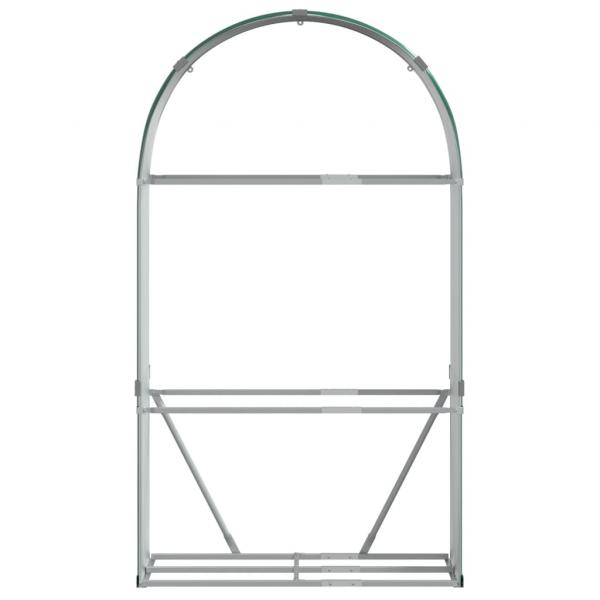 Kaminholzunterstand Grün 120x45x210 cm Verzinkter Stahl