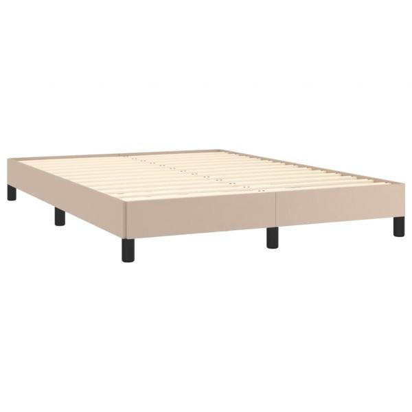 Boxspringbett Matratze Cappuccino-Braun 140x200cm Kunstleder