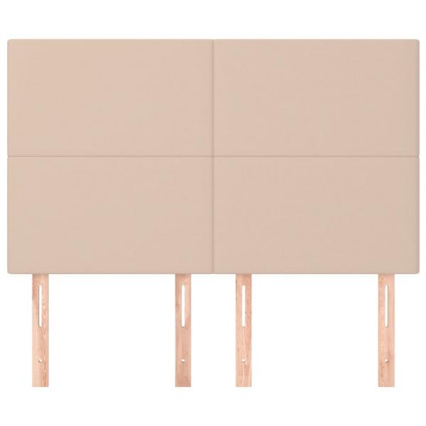 Kopfteile 4 Stk. Cappuccino-Braun 72x5x78/88 cm Kunstleder