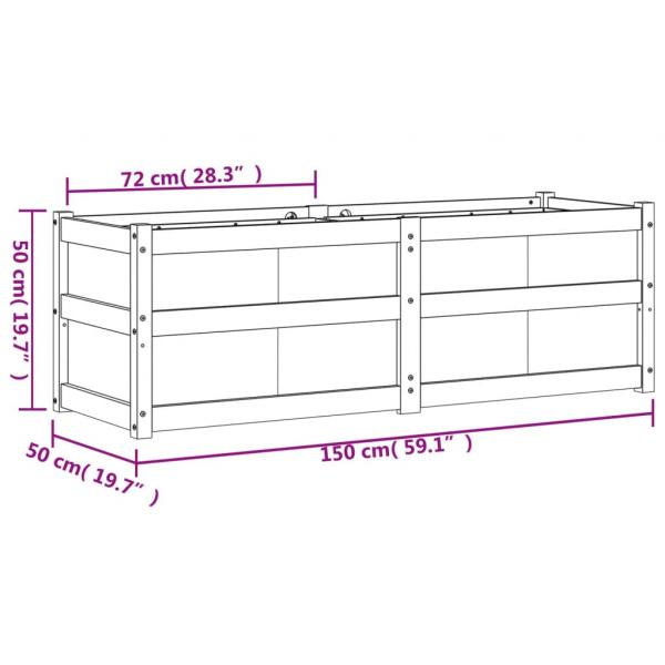 Pflanzkübel 150x50x50 cm Massivholz Douglasie