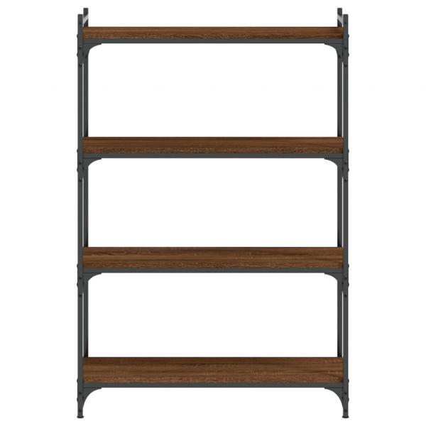 Bücherregal 4 Böden Braun Eiche-Optik 80x30x120cm Holzwerkstoff