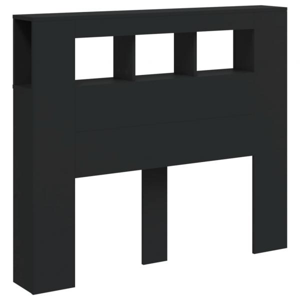 LED-Kopfteil Schwarz 120x18,5x103,5 cm Holzwerkstoff