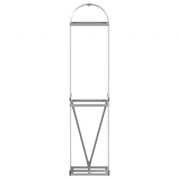 Kaminholzunterstand Silbern 40x45x170 cm Verzinkter Stahl