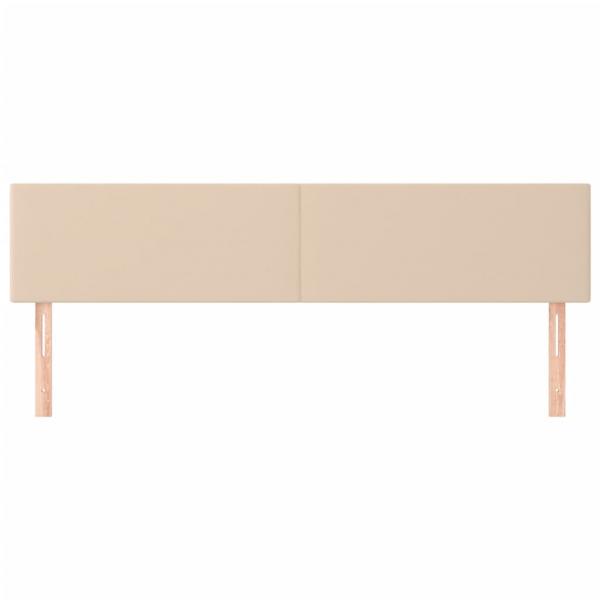 Kopfteile 2 Stk. Cappuccino-Braun 90x5x78/88 cm Kunstleder