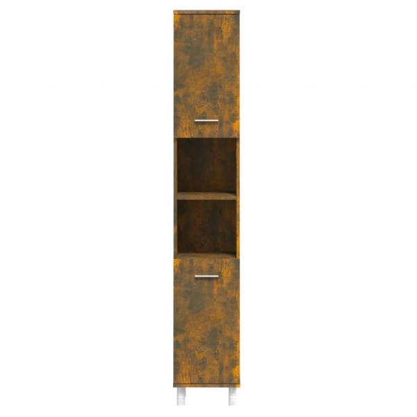 Badschrank Räuchereiche 30x30x179 cm Holzwerkstoff