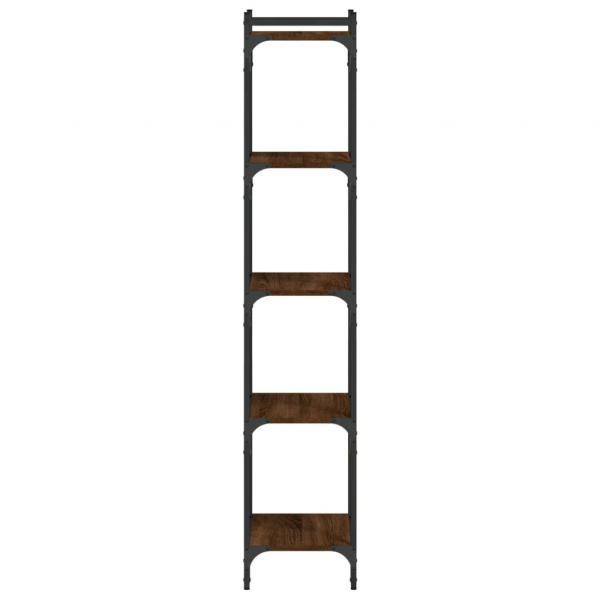 Bücherregal 5 Böden Braun Eiche-Optik 40x30x154cm Holzwerkstoff