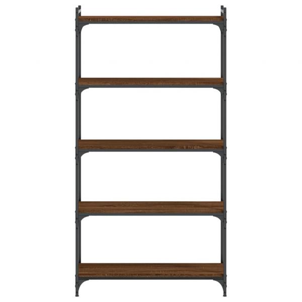 Bücherregal 5 Böden Braun Eiche-Optik 80x30x154cm Holzwerkstoff