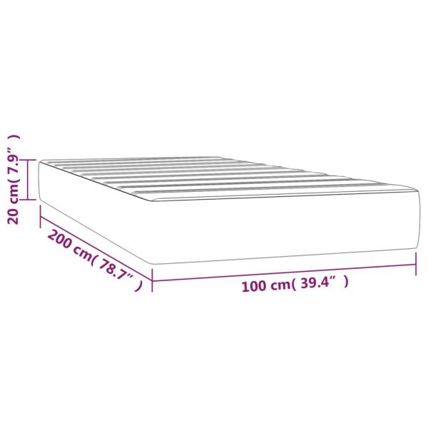 Taschenfederkernmatratze Dunkelgrau 100x200x20 cm Samt