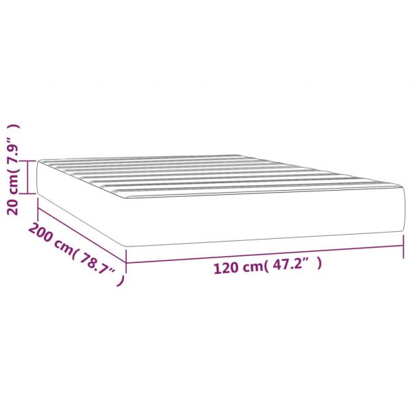 Taschenfederkernmatratze Schwarz 120x200x20 cm Samt