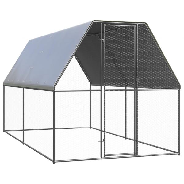 ARDEBO.de - Outdoor-Hühnerkäfig 2x4x2 m Verzinkter Stahl