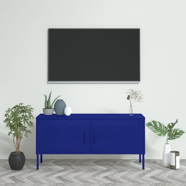 ARDEBO.de - TV-Schrank Marineblau 105x35x50 cm Stahl    