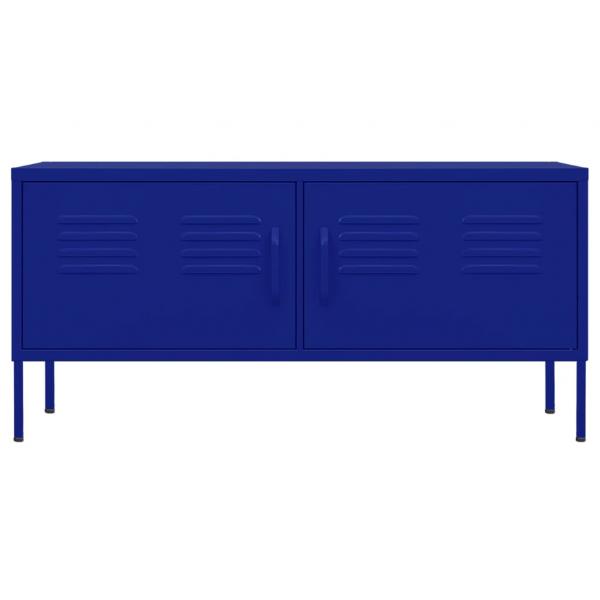 TV-Schrank Marineblau 105x35x50 cm Stahl    