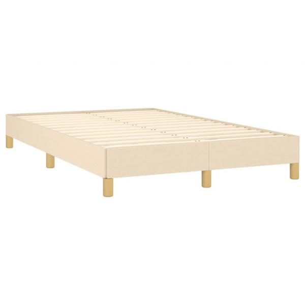 Boxspringbett mit Matratze Creme 120x200 cm Stoff