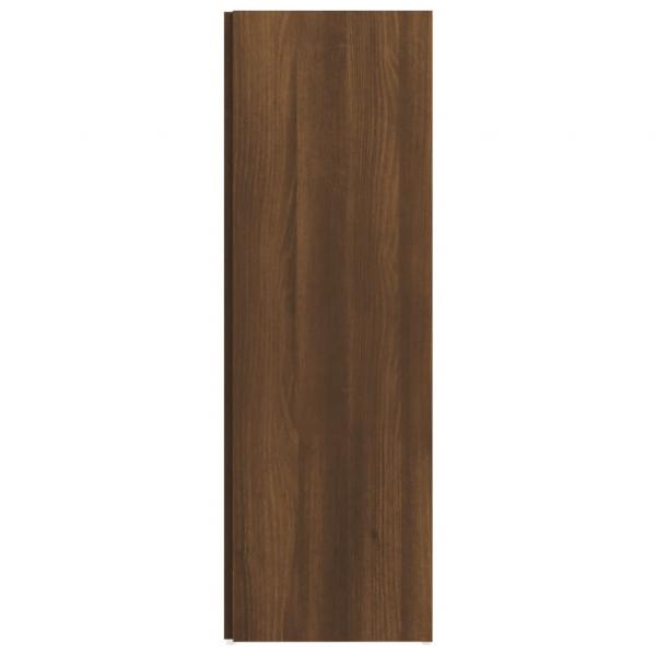 Eckregal Braun Eichen-Optik 33x33x100 cm Holzwerkstoff