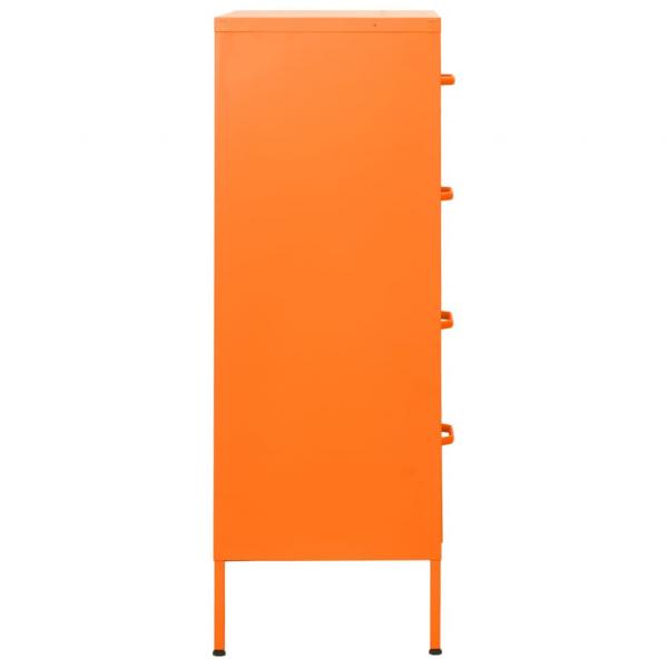 Kommode Orange 80x35x101,5 cm Stahl  