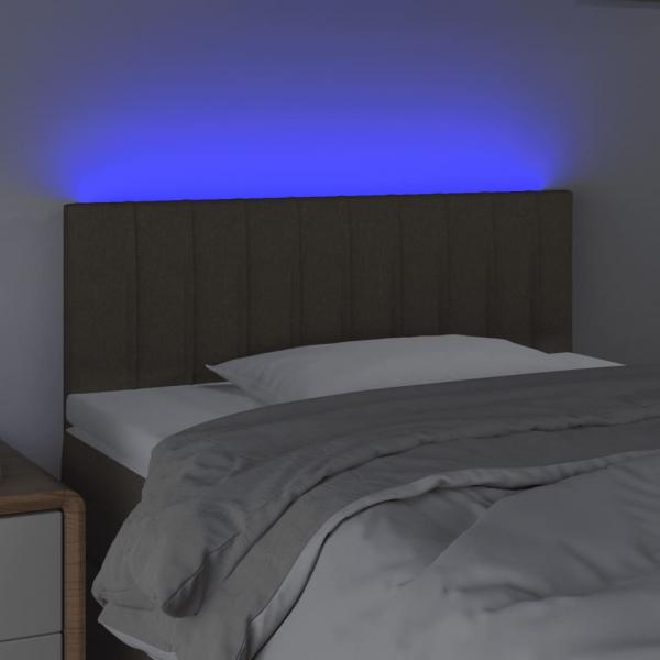 LED Kopfteil Taupe 80x5x78/88 cm Stoff