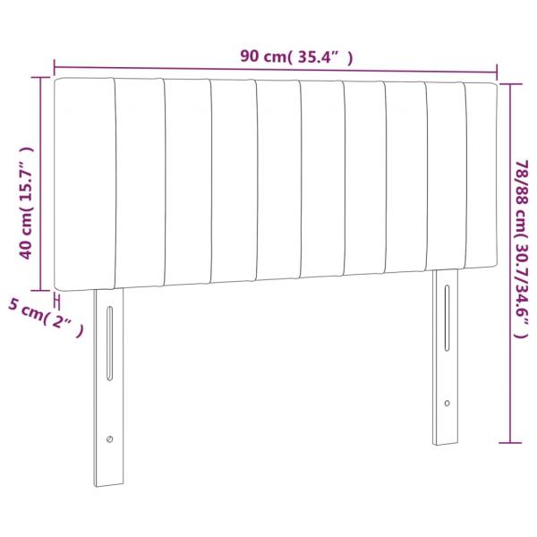 Kopfteil Rosa 90x5x78/88 cm Samt