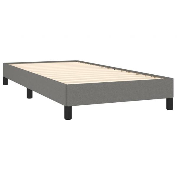 Boxspringbett mit Matratze Dunkelgrau 90x190 cm Stoff