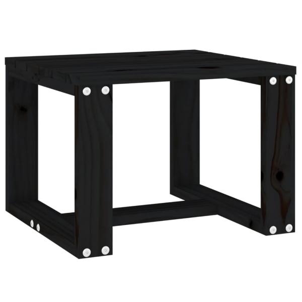 Garten-Beistelltisch Schwarz 40x38x28,5 cm Massivholz Kiefer