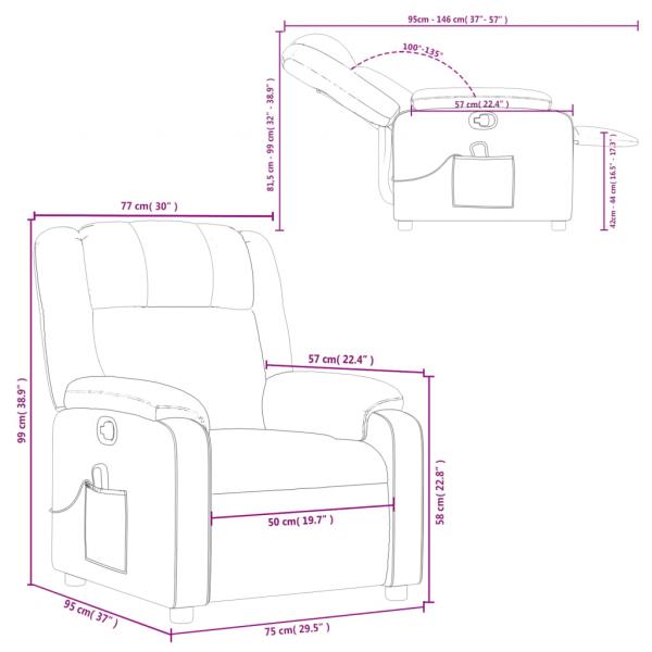 Massagesessel Braun Stoff