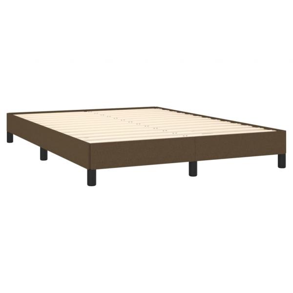 Boxspringbett mit Matratze Dunkelbraun 140x200 cm Stoff