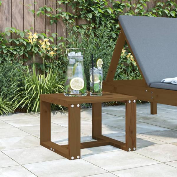 ARDEBO.de - Garten-Beistelltisch Honigbraun 40x38x28,5 cm Massivholz Kiefer