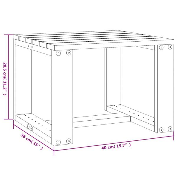 Garten-Beistelltisch Weiß 40x38x28,5 cm Massivholz Kiefer