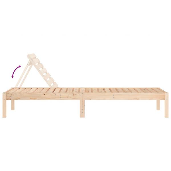Sonnenliegen 2 Stk. 199,5x60x74 cm Massivholz Kiefer