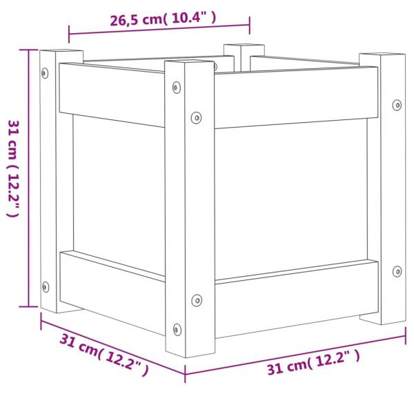 Pflanzkübel 31x31x31 cm Massivholz Douglasie