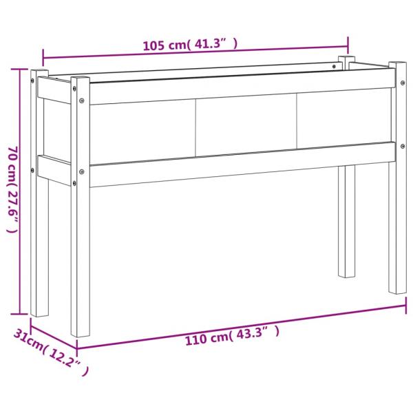 Pflanzkübel mit Beinen 110x31x70 cm Kiefernholz Imprägniert