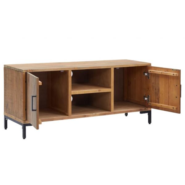 TV-Schrank Braun 110x35x48 cm Massivholz Kiefer