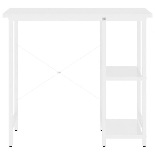 Computertisch Weiß 80x40x72 cm MDF und Metall