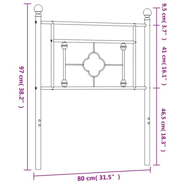 Kopfteil Metall Weiß 75 cm