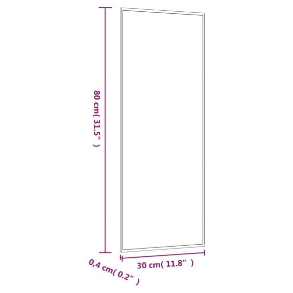 Wandspiegel 30x80 cm Glas Rechteckig