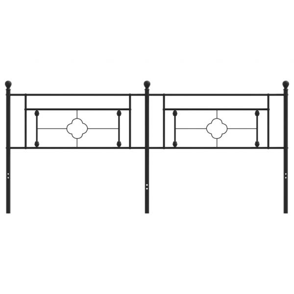 Kopfteil Metall Schwarz 200 cm