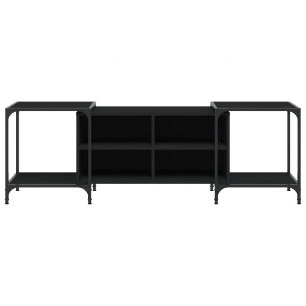 TV-Schrank Schwarz 153x37x50 cm Holzwerkstoff