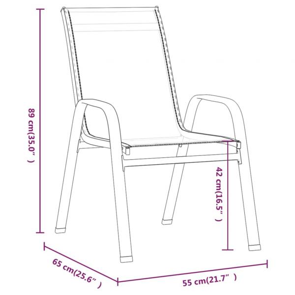 3-tlg. Garten-Bistro-Set Schwarz