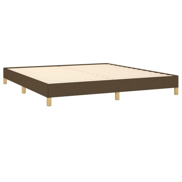 Boxspringbett mit Matratze Dunkelbraun 180x200 cm Stoff