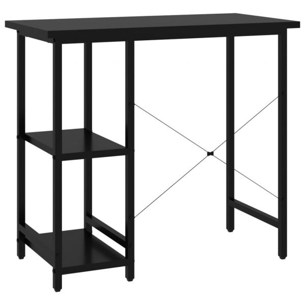 Computertisch Schwarz 80x40x72 cm MDF und Metall