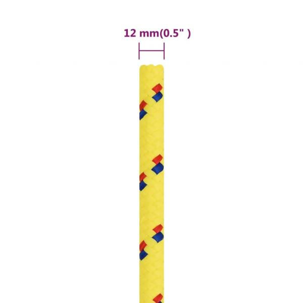 Bootsseil Gelb 12 mm 100 m Polypropylen