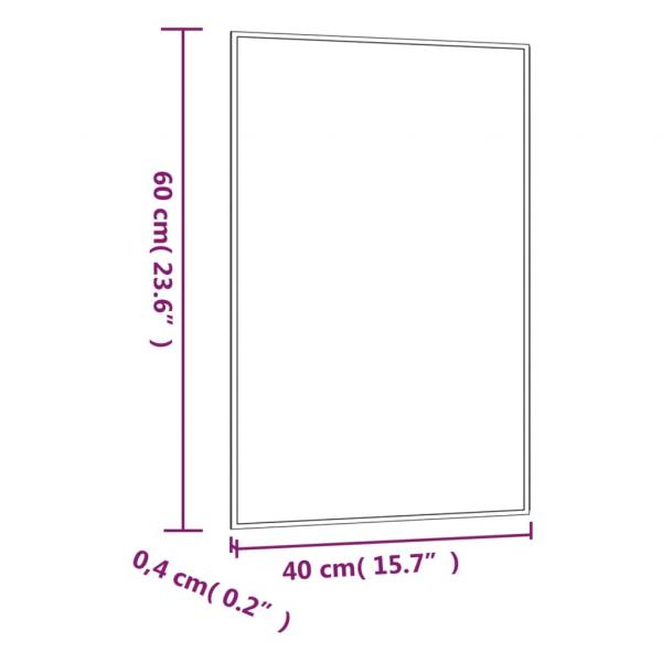 Wandspiegel 40x60 cm Glas Rechteckig