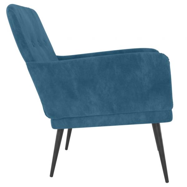 Sessel Blau 62x79x79 cm Samt