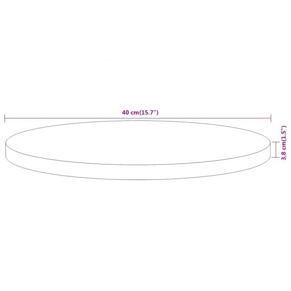 Tischplatte Ø40x3,8 cm Rund Massivholz Akazie