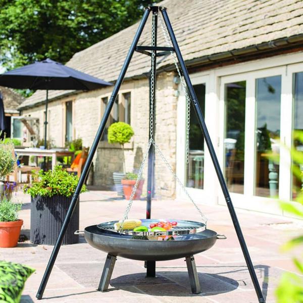 ARDEBO.de - RedFire Dreibein Grill Schwarz 172 cm BBQ TRIPOD 