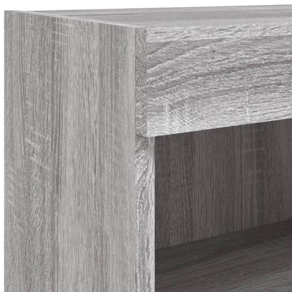 TV-Schrank mit LED-Leuchten Grau Sonoma 60x30x30 cm