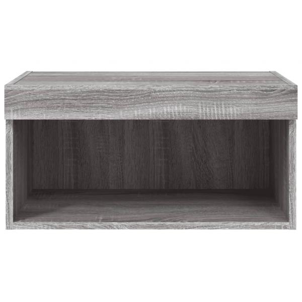 TV-Schrank mit LED-Leuchten Grau Sonoma 60x30x30 cm