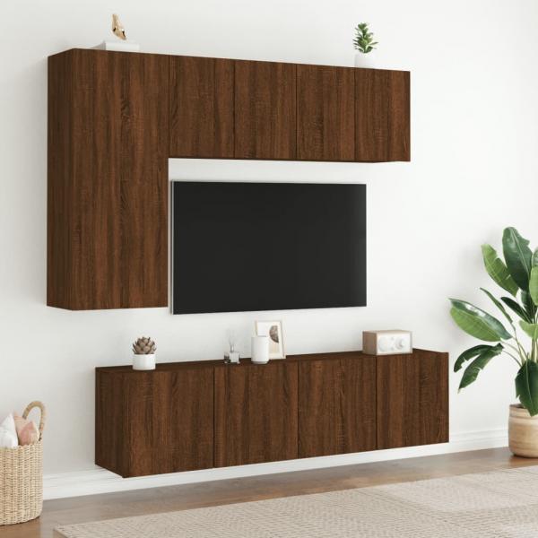 TV-Wandschrank Braun Eichen-Optik 60x30x41 cm