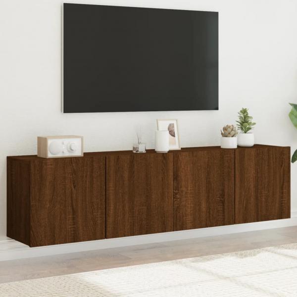 ARDEBO.de - TV-Wandschränke 2 Stk. Braun Eichen-Optik 80x30x41 cm