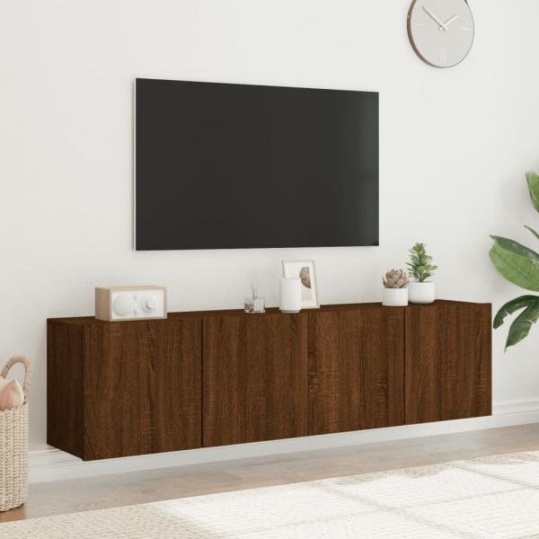 TV-Wandschränke 2 Stk. Braun Eichen-Optik 80x30x41 cm